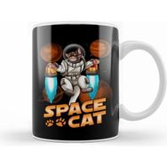 Humuts Cute Space Cat Adorable Kitty Astronaut Beyaz Kupa