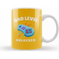Humuts Dad Level Unlocked Gaming New Dad Baby Announcement Fathers Day Daddy To Be Video Game First 04 Kupa Bardak