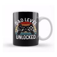 Humuts Dad Level Unlocked Gaming New Dad Baby Announcement Fathers Day Daddy To Be Video Game First 05 Kupa Bardak
