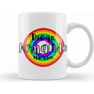 Humuts Diego Armando Maradon Retro Rainbow Style Kupa Bardak