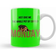 Humuts Dog Funny Coffee Drinks Lover Gift Quote Vintage Retro Rainbow Style Kupa