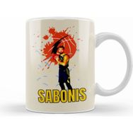 Humuts Domantas Sabonis Domantas Sabonis Vintage Art Legend Basketball Gift Vintage Retro Style Kupa Bardak