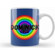 Humuts Dominick Cruz Vintage Retro Rainbow Style Warriors Design Wrestlers Gift Kupa Bardak