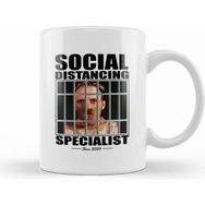 Humuts Dr Hannibal Lecter Social Distancing Specialist Tasse Beyaz Kupa