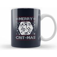Humuts Dungeons And Dragons Merry Critmas Christmas Knit Pattern Beyaz Kupa