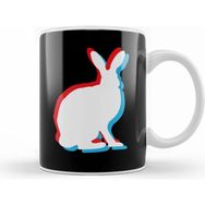 Humuts Easter Bunny Retro Movie Effect Color Divide Beyaz Kupa