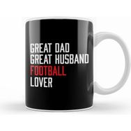 Humuts Fathers Day Great Dad Great Husband Football Kupa Bardak
