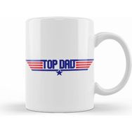 Humuts Fathers Day Top Dad Top Gun Logo Kupa Bardak