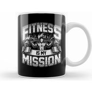 Humuts Fitness Is My Mission Gym Cardio Weightlifting Beyaz Kupa