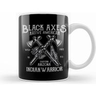 Humuts Fun Cool Vintage Native American Black Axes Kupa Bardak