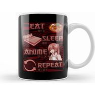 Humuts Funny Anime Obsessed Girl Eat Sleep Anime Repeat Kupa Bardak