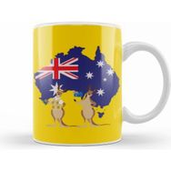 Humuts Funny Australia Beyaz Porselen Kupa Bardak