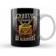 Humuts Funny Chaotic Stupid is not an Alignment Rpg Pun Beyaz Kupa