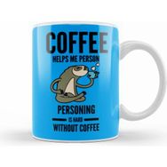 Humuts Funny Coffee Drinks Lover Gift Quote Vintage Retro Rainbow Style Beyaz Kupa