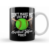 Humuts Funny Dont Make Me Use My Softball Mom Voice Beyaz Kupa