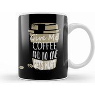 Humuts Funny Give Me Coffee And No One Gets Hurt Caffeine Beyaz Kupa