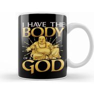 Humuts Funny I Have the Body of a God Buddha Joke Pun Beyaz Kupa