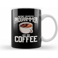 Humuts Funny Instant Computer Programmer Just Add Coffee Beyaz Kupa