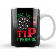 Humuts Funny Just the Tip I Promise Darts Pun Dart Player Kupa