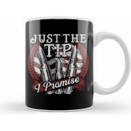 Humuts Funny Just the Tip I Promise Usa Flag Bullet Pun Kupa