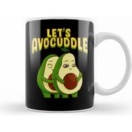 Humuts Funny Let S Avocuddle Cute Avocado Cuddling Pun Beyaz Kupa