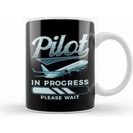 Humuts Funny Pilot In Progress Please Wait Airplane Pilot Kupa Bardak