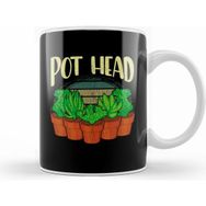 Humuts Funny Pot Head Gardening Plant Obsessed Pun Kupa