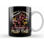 Humuts Funny Sorry I Was Thinking About Muay Thai Pun Kupa Bardak