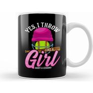 Humuts Funny Yes, I Throw Like A Girl Want A Lesson Kupa Bardak