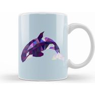 Humuts Geometric Animal Killer Whale Orca Kupa Bardak