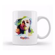 Humuts Geometric Celebrity Scarlett Johansson Tasse Kupa Bardak