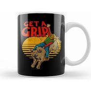 Humuts Get A Grip Funny Bull Riding Pun Kupa Bardak