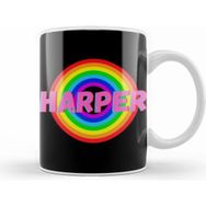 Humuts Harper Name Personalized Custom Vintage Retro Rainbow Style Design Gift Baby Gift For Her Kupa