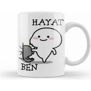 Humuts Hayat Ben Komik Beyaz Porselen Kupa Bardak