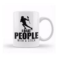 Humuts I Beat People With A Stick Lacrosse Lax Player Kupa Bardak