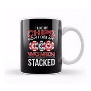 Humuts I Like My Chips How I Like My Stacked Pun Kupa Bardak