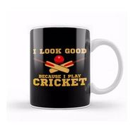 Humuts I Look Good Because I Play Cricket Funny Cricketer Kupa Bardak