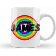 Humuts James Harden Basketball Gifts Vintage Retro Rainbow Qquotes For Boys And Dad Kupa Bardak