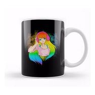 Humuts Japanese Anime Girl Rainbow Punk Kawaii Manga Kupa Bardak
