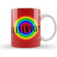 Humuts Jefferson Retro Rainbow Style Beyaz Kupa
