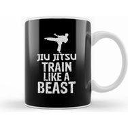 Humuts Jiu Jitsu Train Like A Beast Brazilian Jiu Jitsu Beyaz Kupa