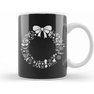 Humuts Joker Christmas Wreath Pattern Beyaz Kupa