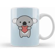 Humuts Kawaii Cute Koala with Heart Beyaz Kupa