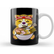 Humuts Kawaii Puppy Ramen Bowl Funny Anime Noodles Dog Beyaz Kupa