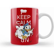 Humuts Keep Calm on Donald Duck Beyaz Kupa