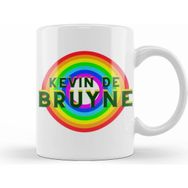 Humuts Kevin De Bruyne Vintage Retro Rainbow Style Beyaz Kupa