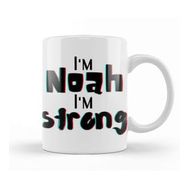 Humuts King Noah Name Custom Design Gift Baby Gift for Him Beyaz Kupa