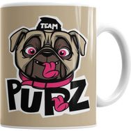 Humuts Kukla Köpek Pug Beyaz Kupa