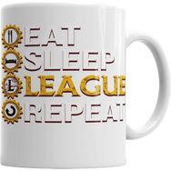 Humuts League Of Legends Eat Sleep League Repeat Funny Gifts Kupa Bardak