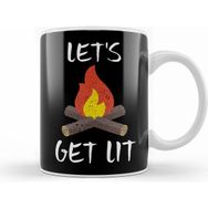 Humuts Let S Get Lit Campfire Camping Outdoors Campers Beyaz Kupa